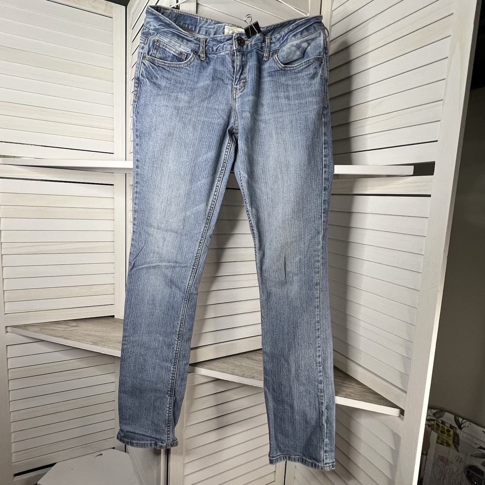 Aeropostale Bayla Skinny Women's Jeans Light Wash Stretch Mid Rise Sz 9/10 LONG